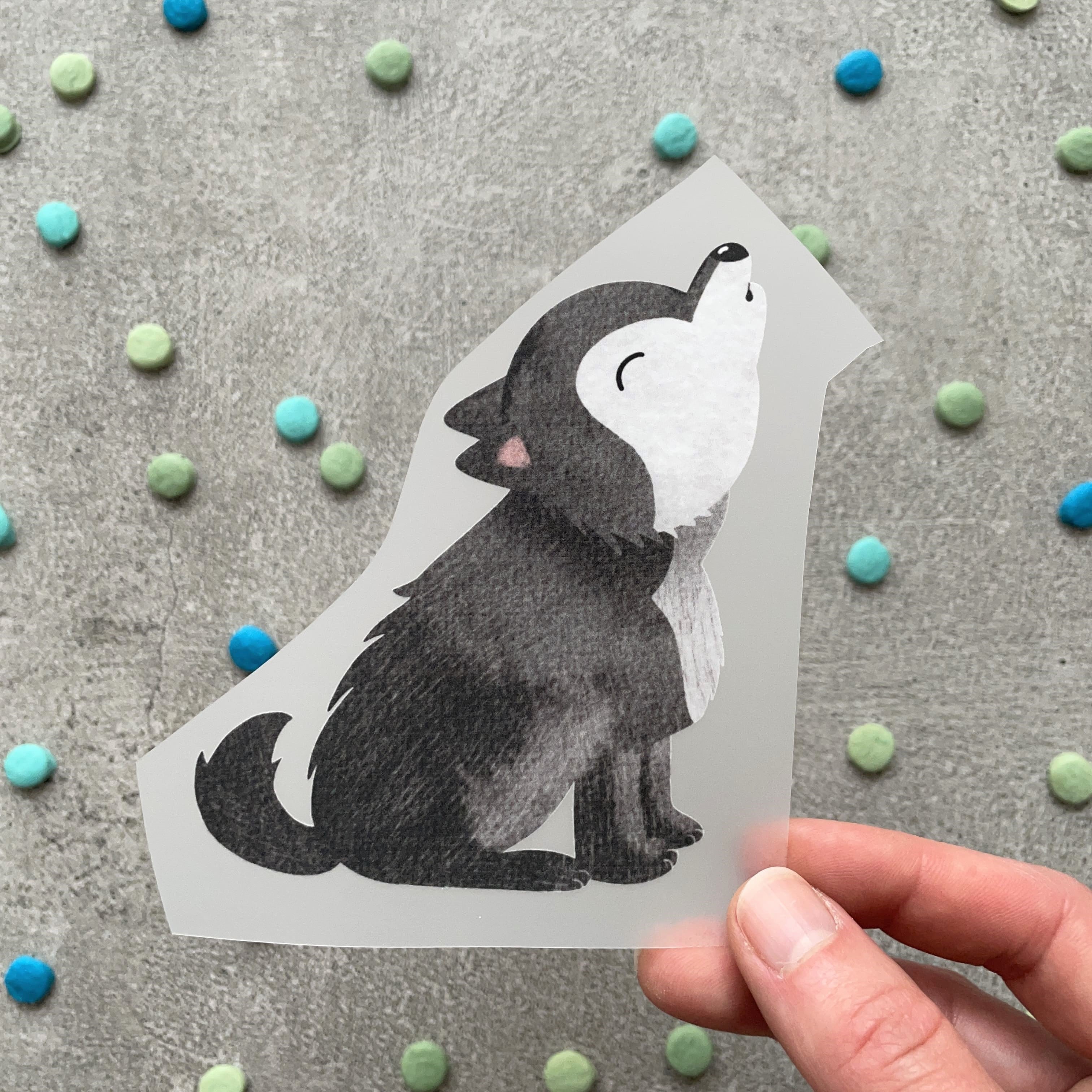Bügelbild Wolf