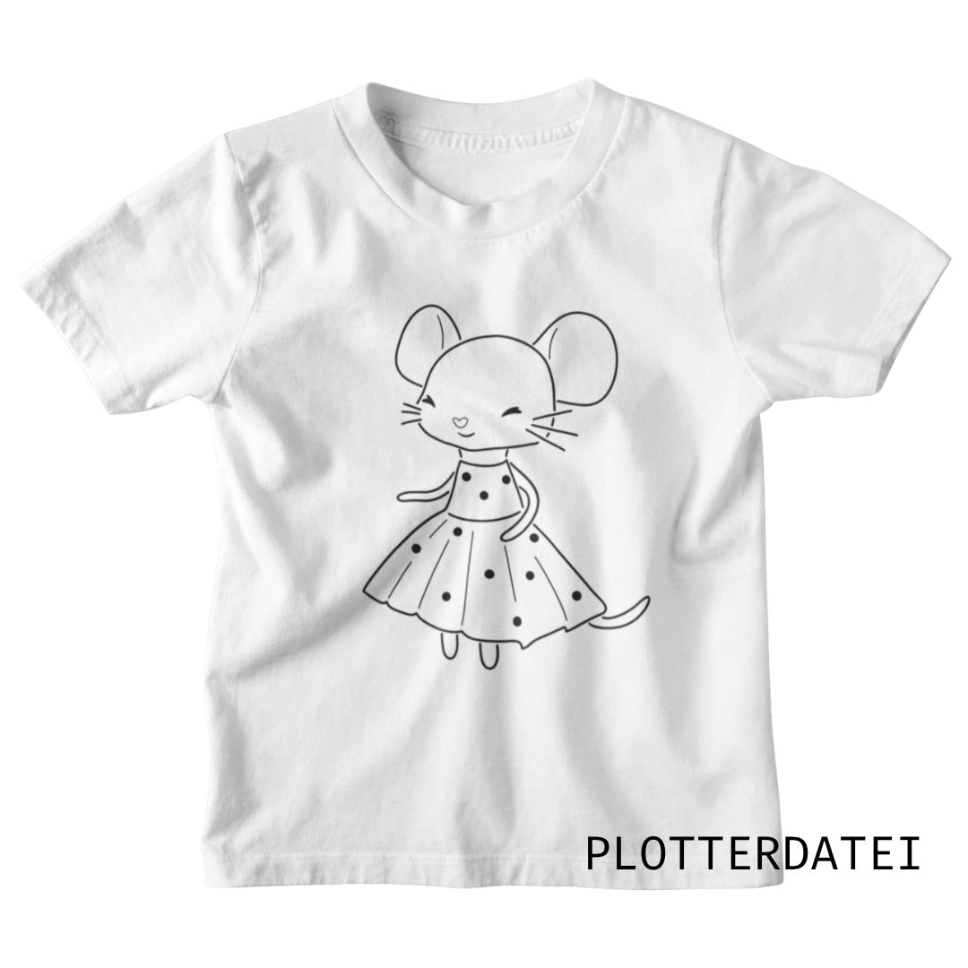 Plotterdatei Frau Maus