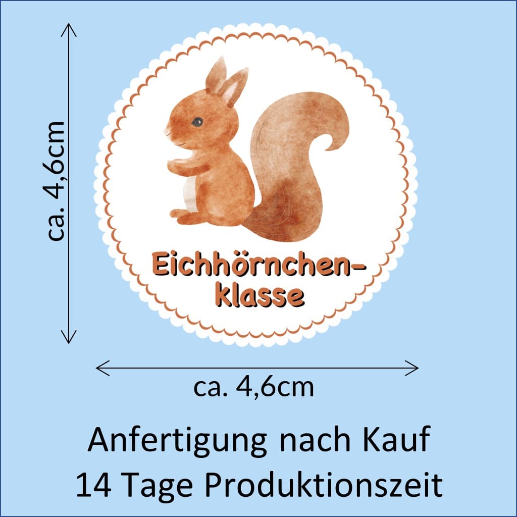 Bügelbild Eichhörnchen Klassenlogos