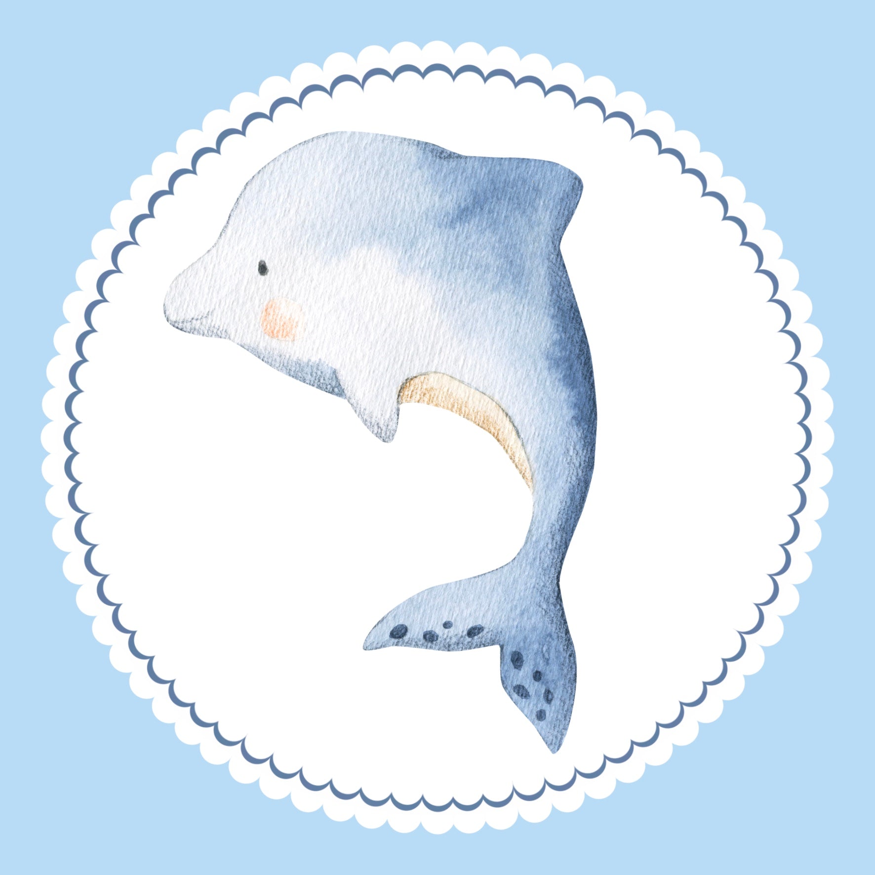 Bügelbild Delfin Klassenlogos