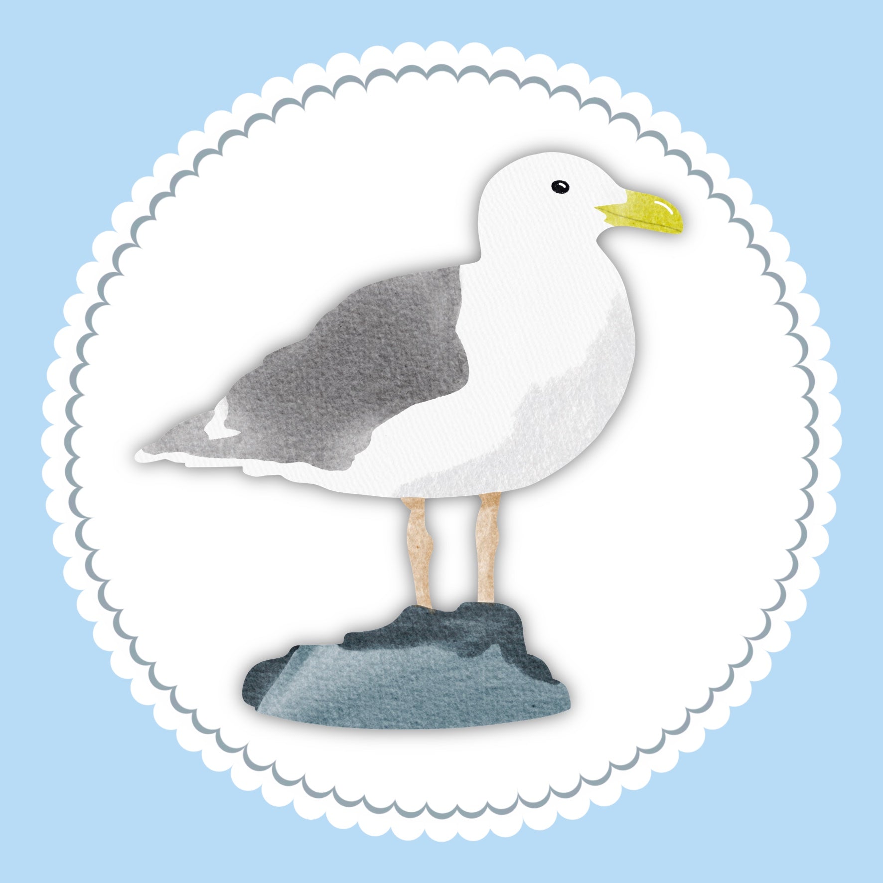Bügelbild Möwe Klassenlogos
