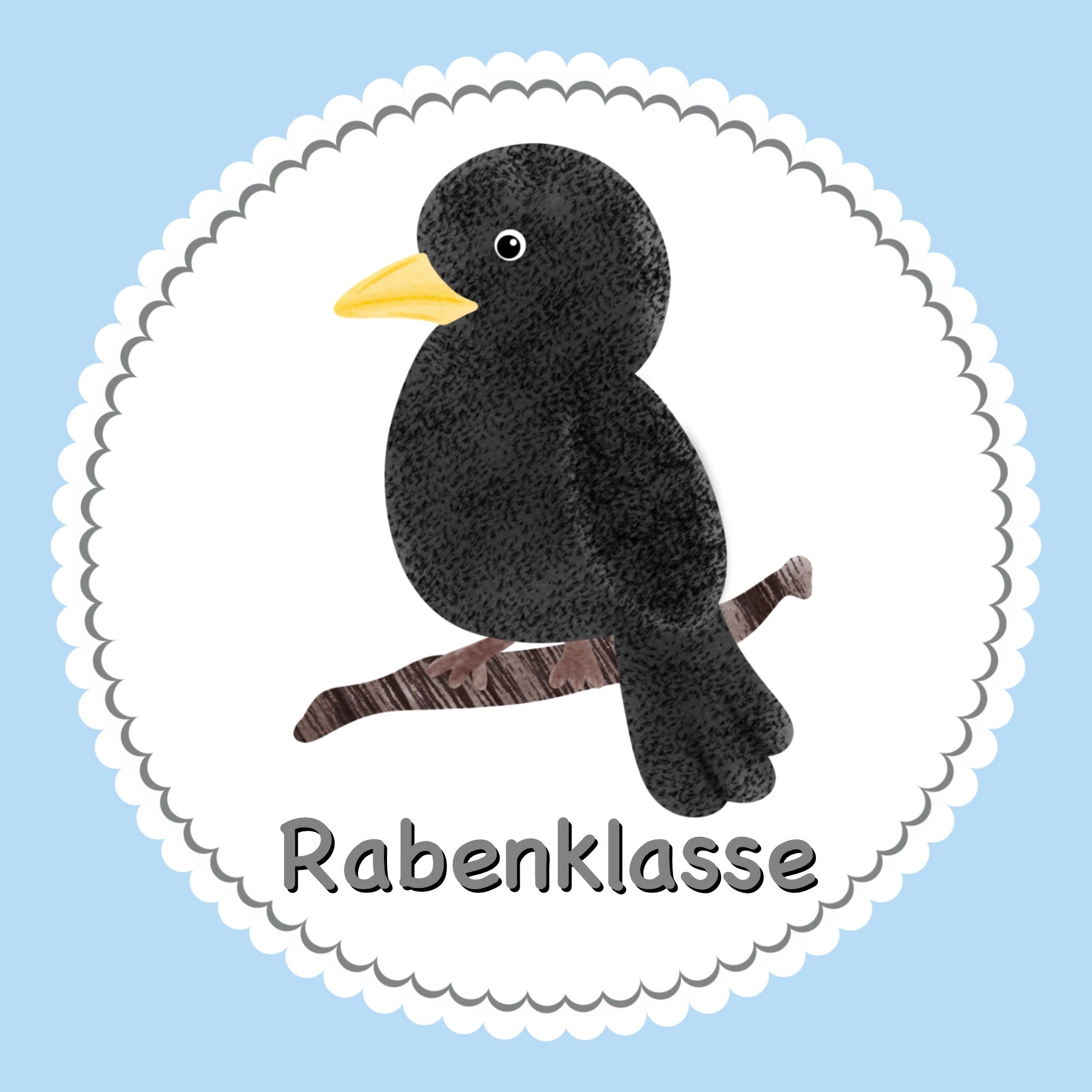 Bügelbild Rabe Klassenlogos