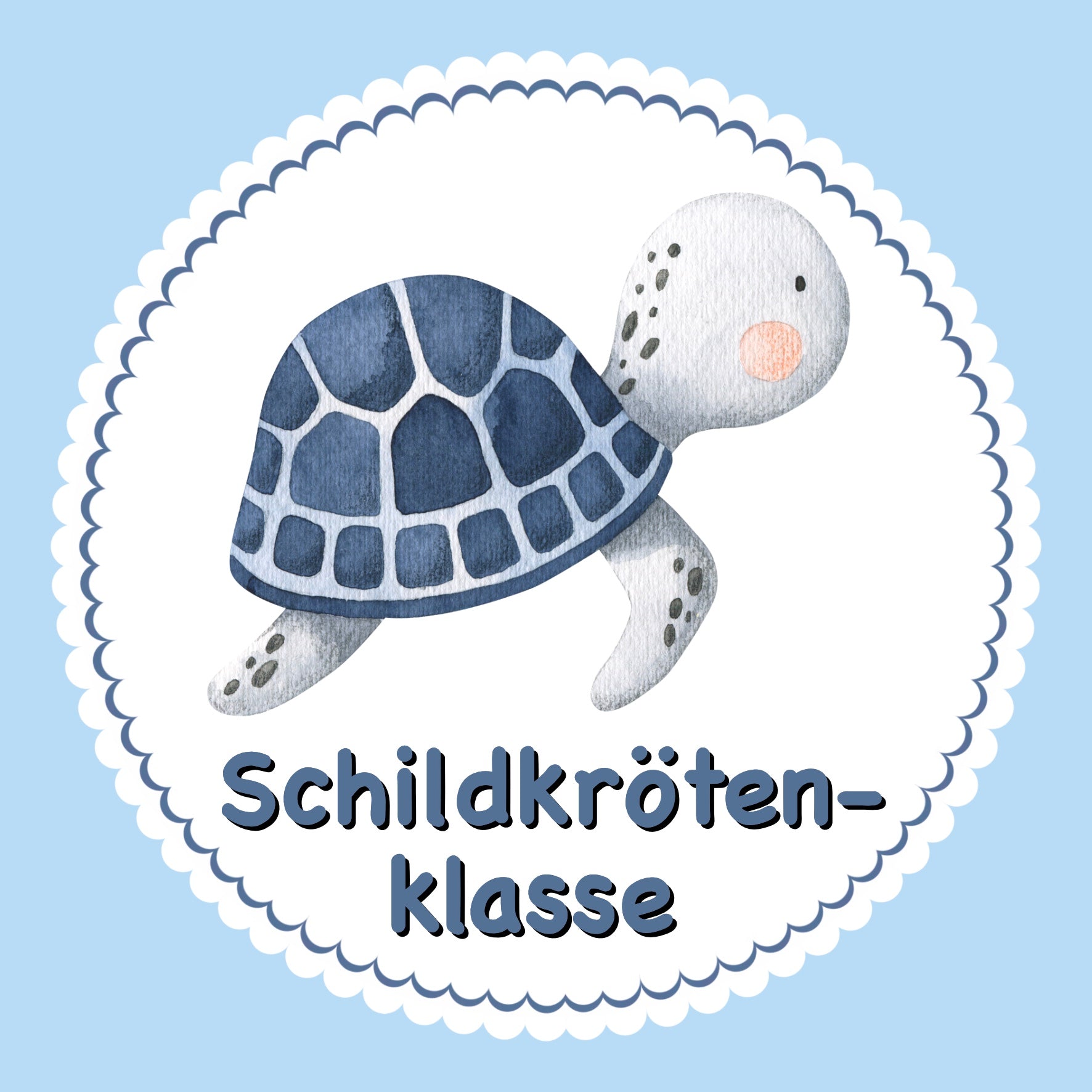 Bügelbild Schildkröte Klassenlogos