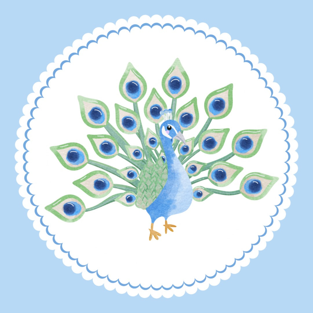 Bügelbild Pfau Klassenlogos