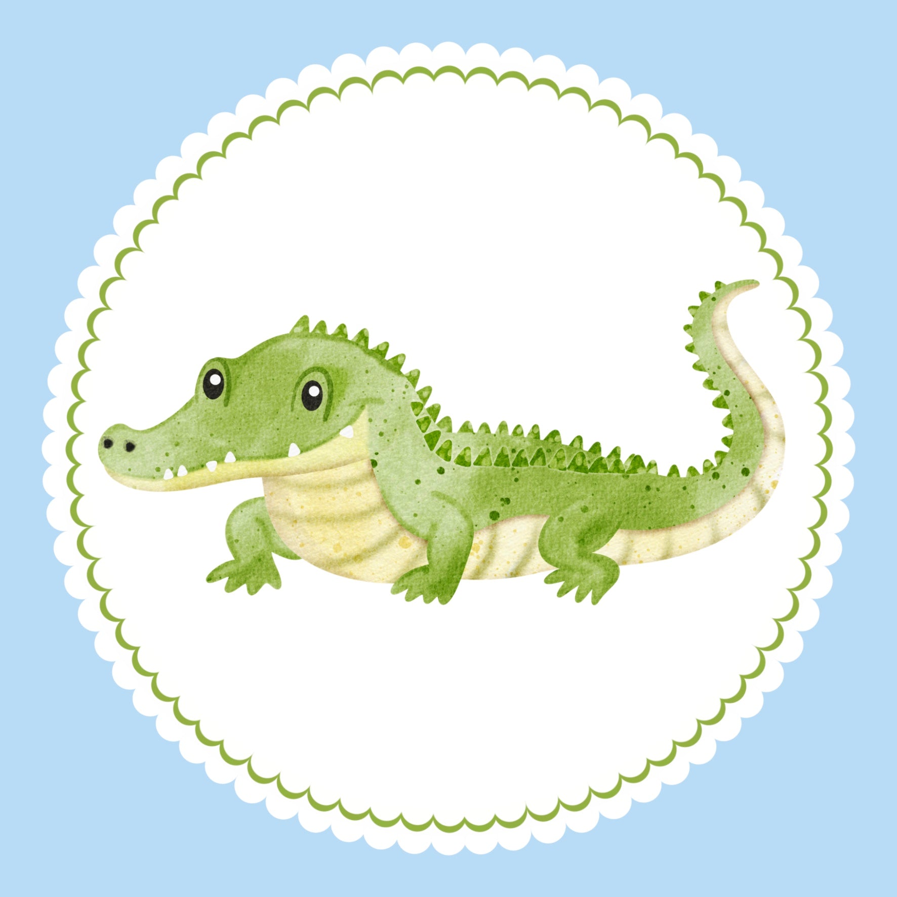 Bügelbild Krokodil Klassenlogos