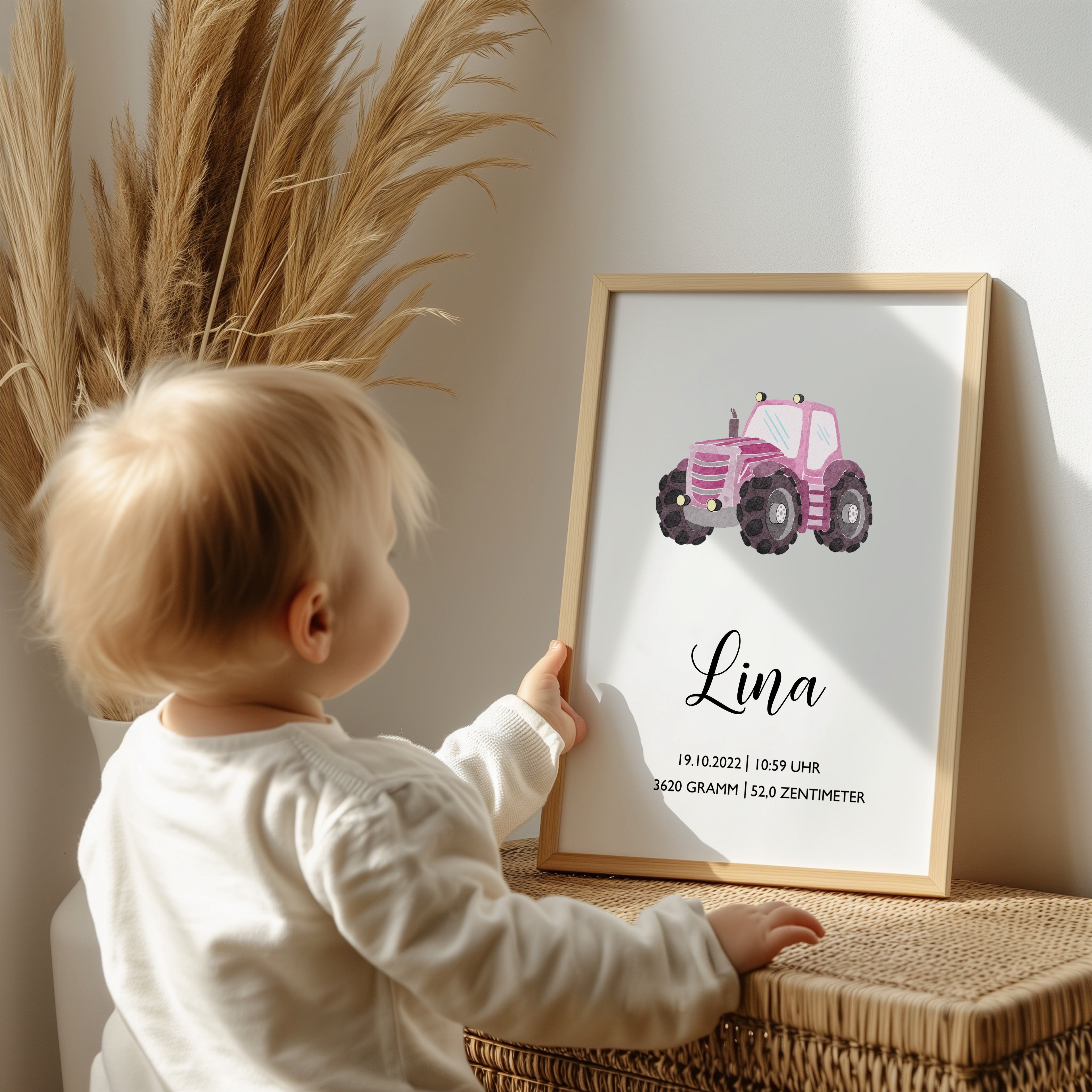 Personalisiertes Geburtsposter zum Download, Versandprodukt, Fahrzeuge, Poster mit Geburtsdaten, Namen, Geschenk zur Geburt, Taufe, DIN A4