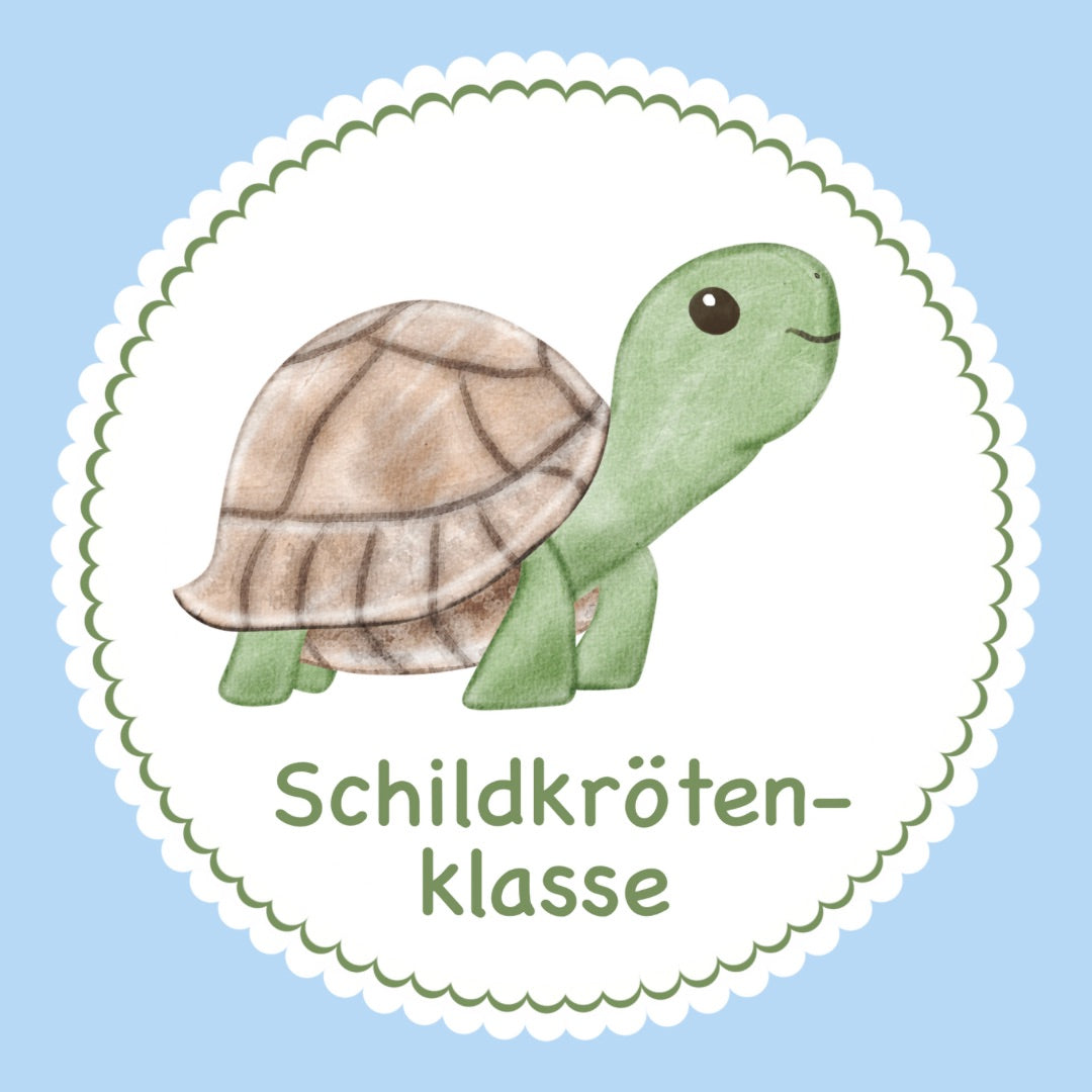 Bügelbild Schildkröte Klassenlogos