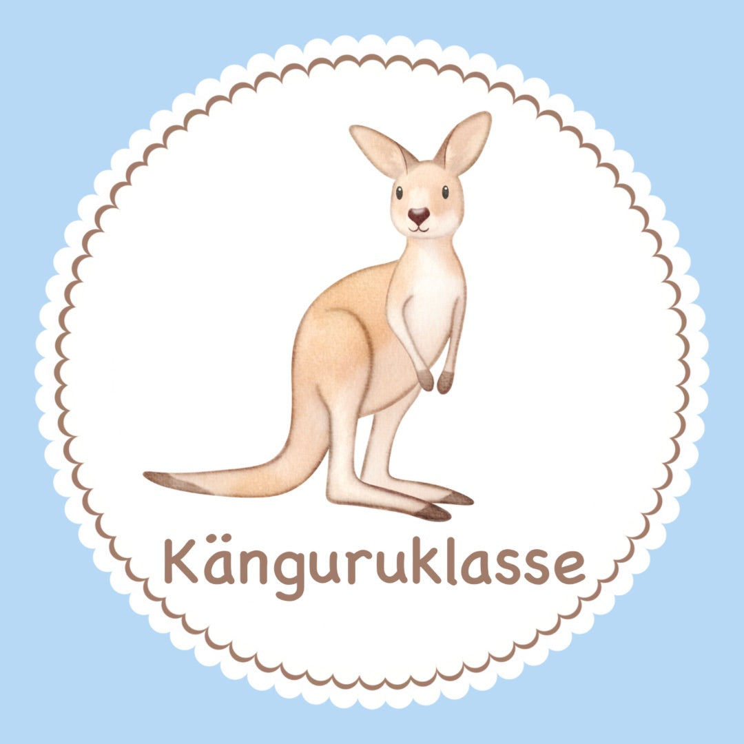 Bügelbild Känguru Klassenlogos