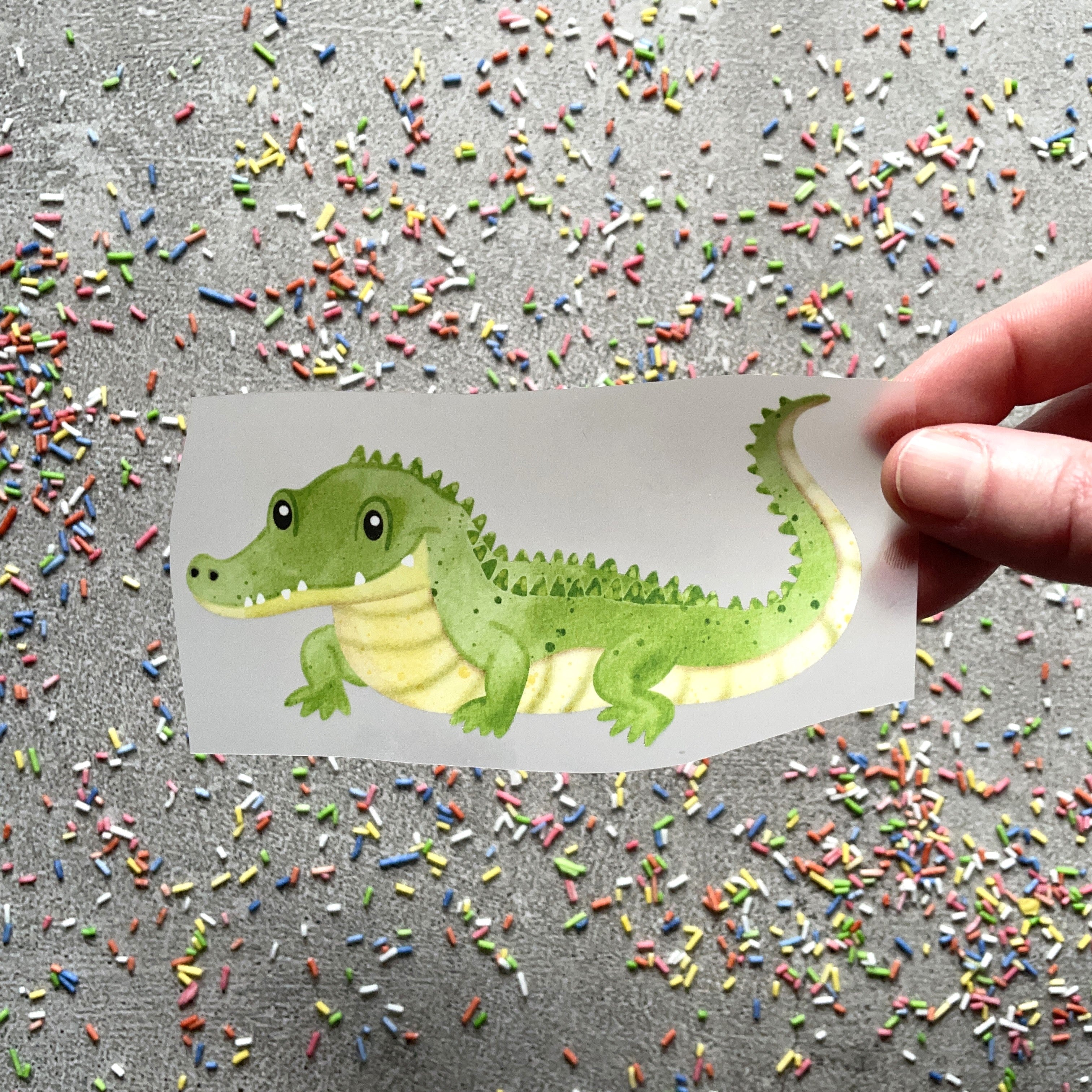 Bügelbild Krokodil