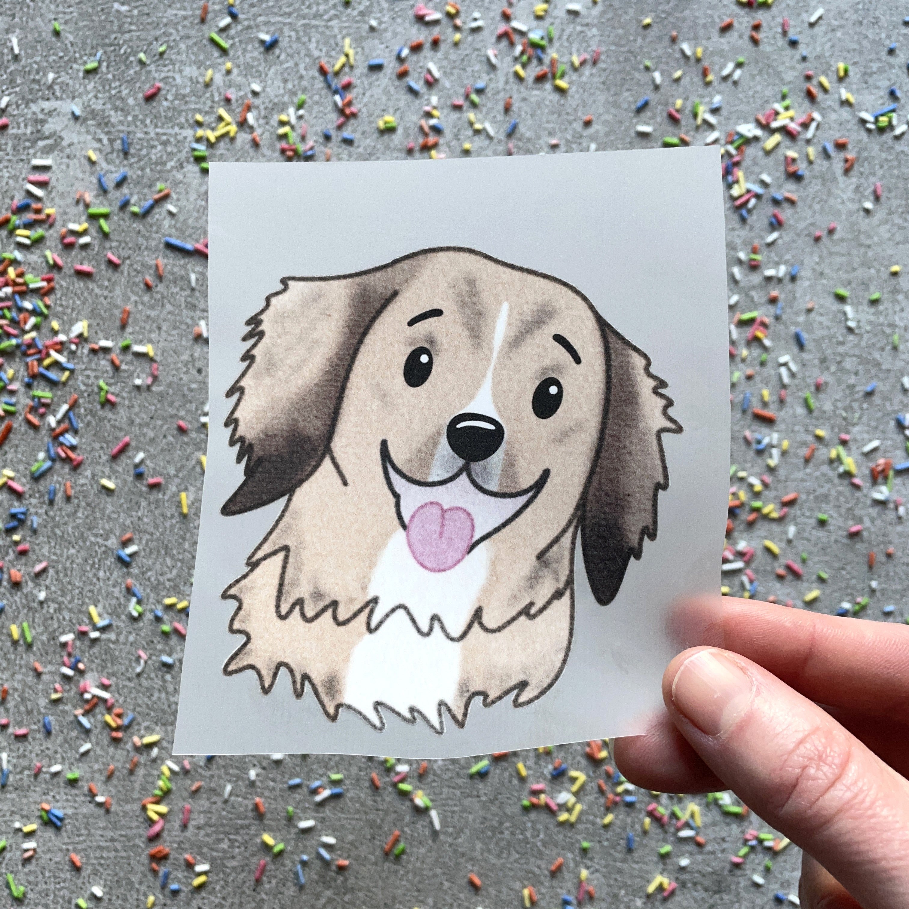 Bügelbild Hund Lenny