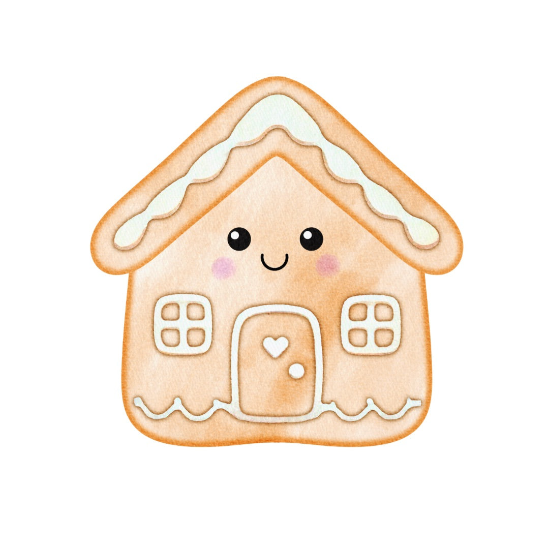 Bügelbild Lebkuchenhaus, Pfefferkuchenhaus, gingerbread house