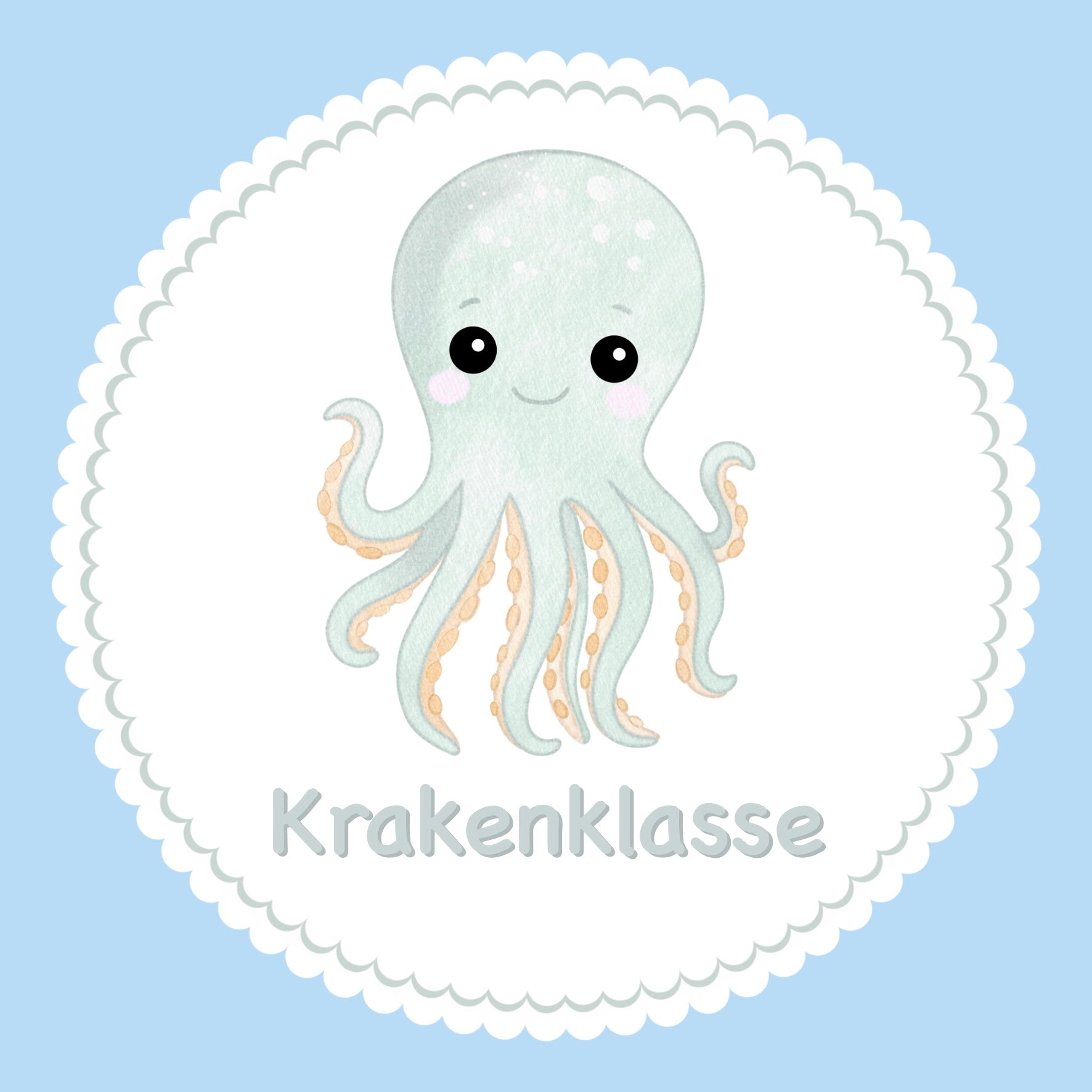 Bügelbild Oktopus / Krake Klassenlogos