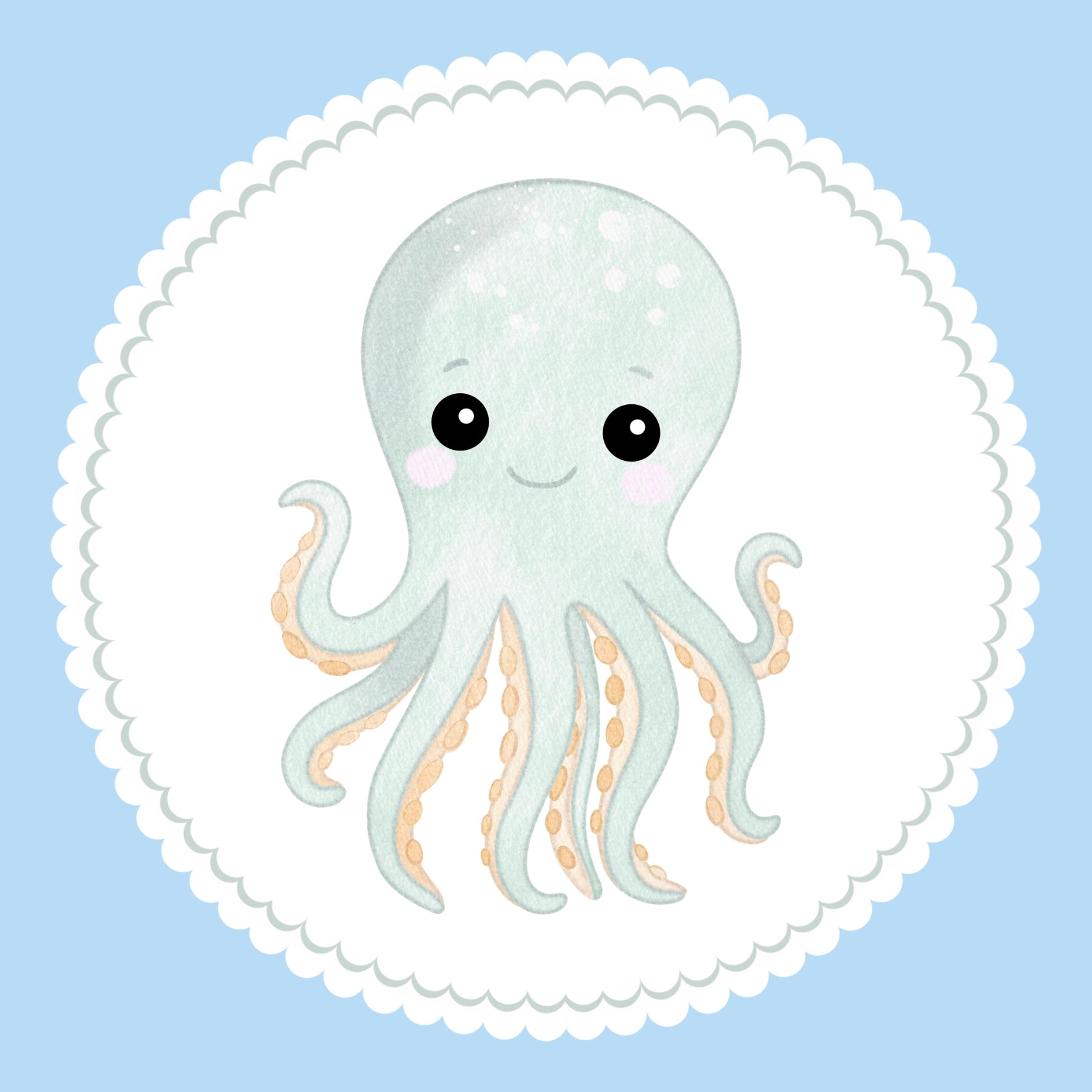 Bügelbild Oktopus / Krake Klassenlogos