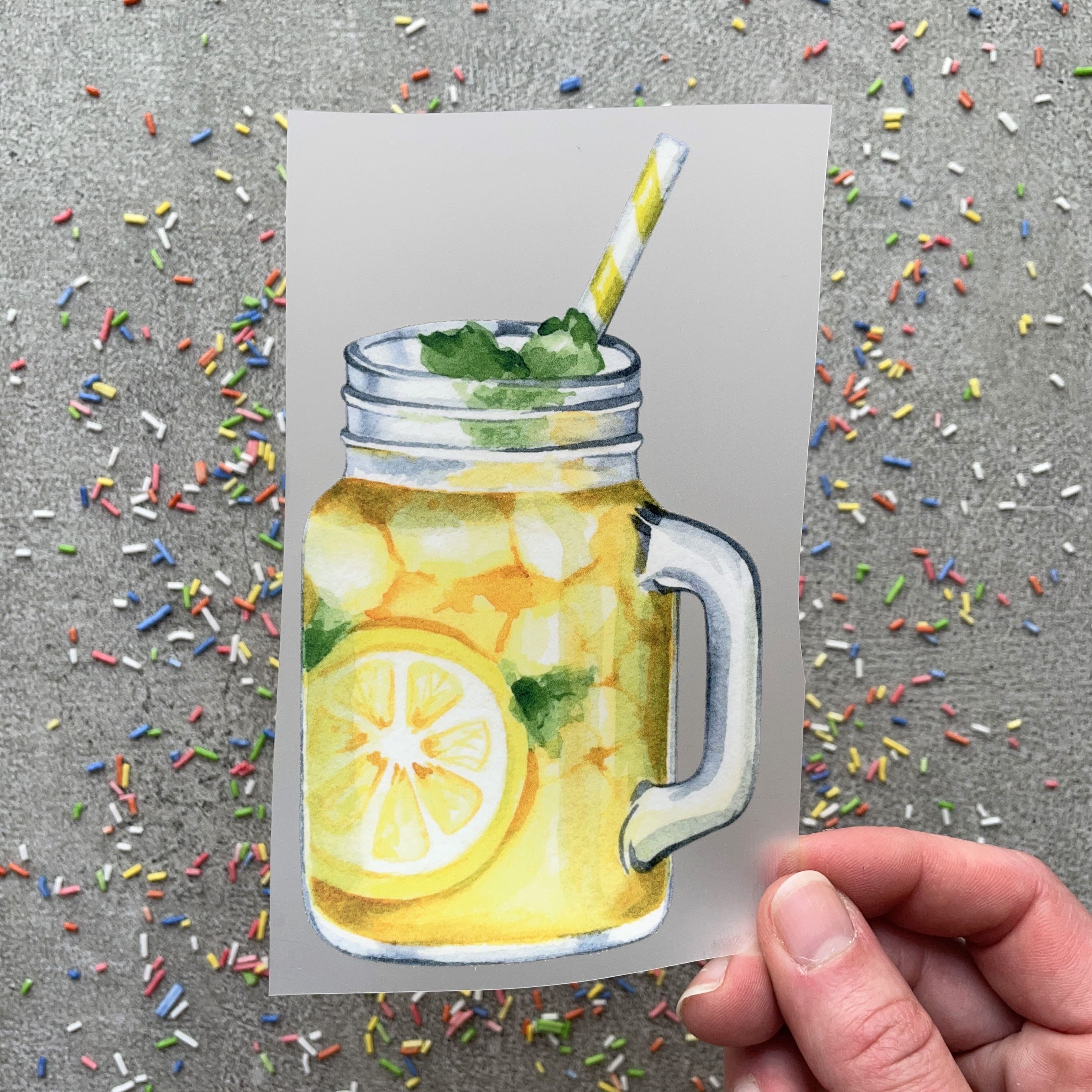 Bügelbild Zitronenlimonade