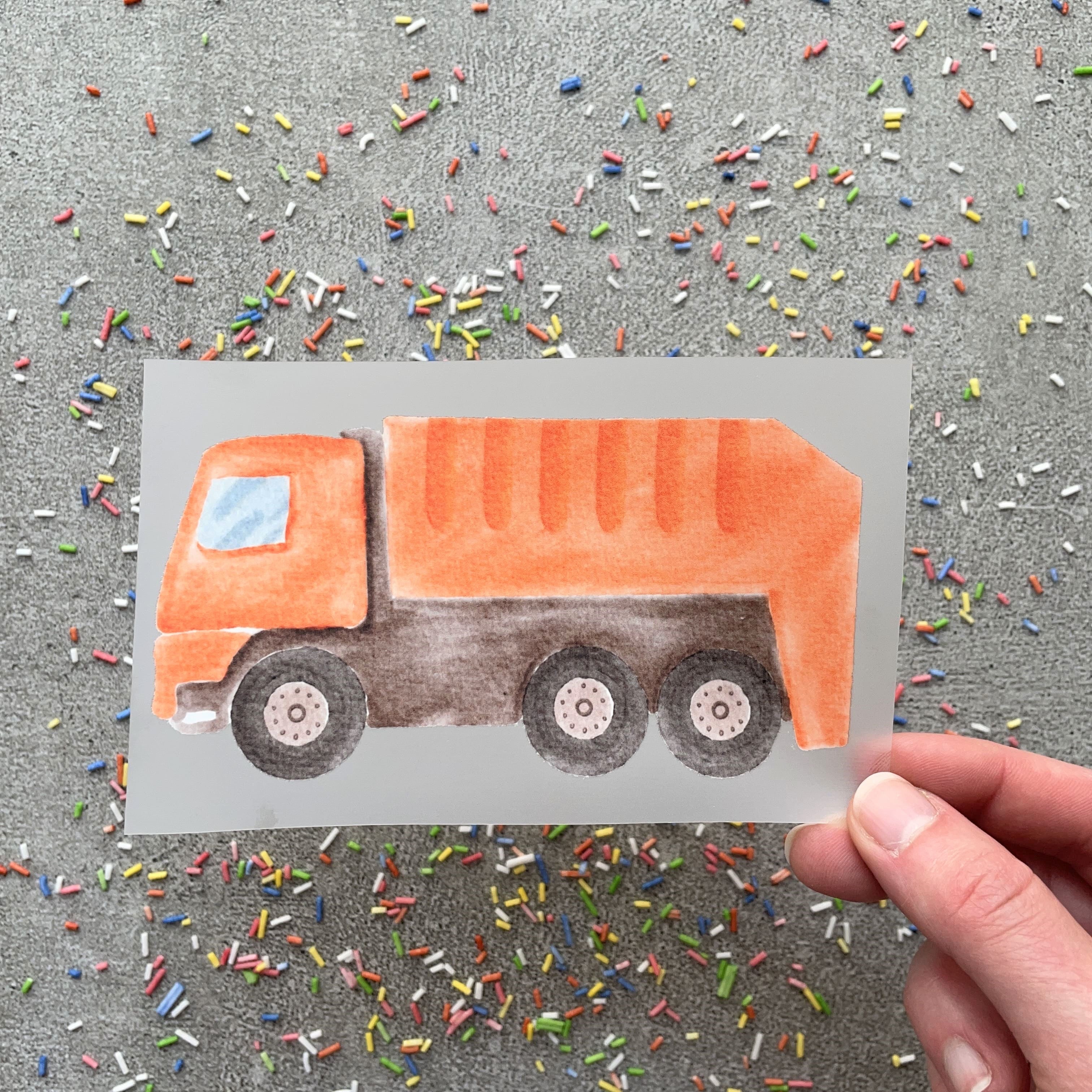 Bügelbild Müllwagen