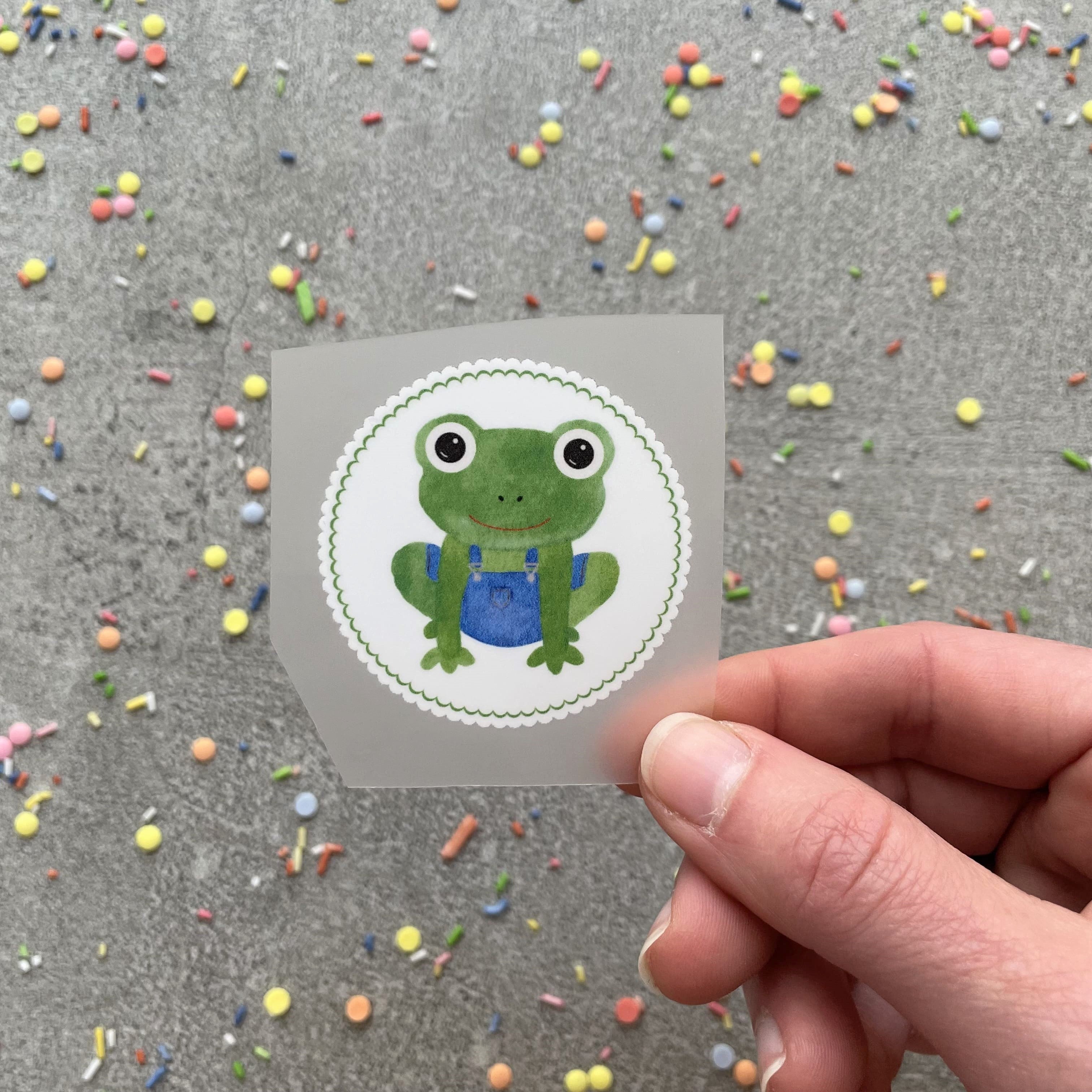 Bügelbild Frosch Klassenlogos
