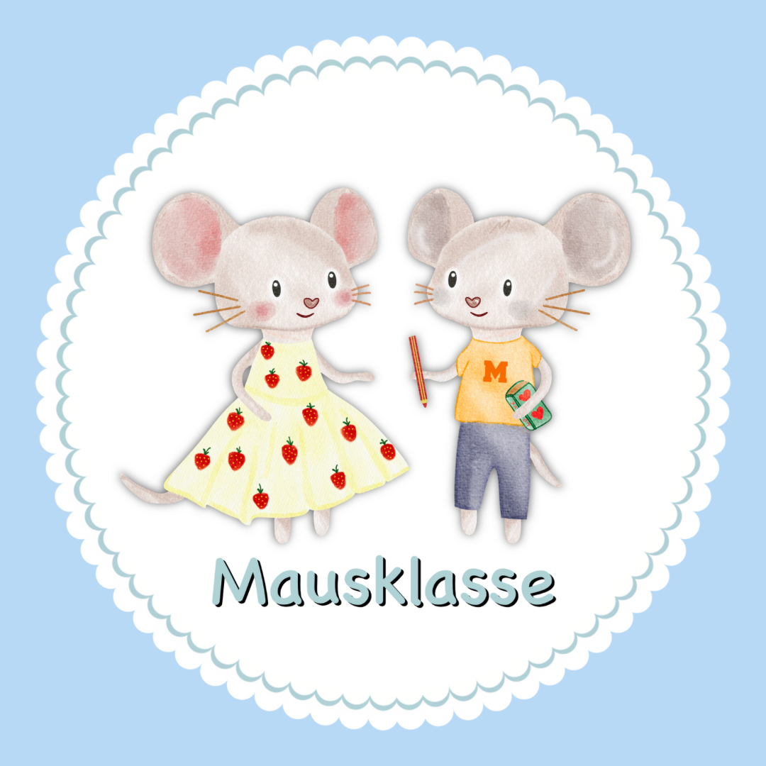 Bügelbild Maus Klassenlogos