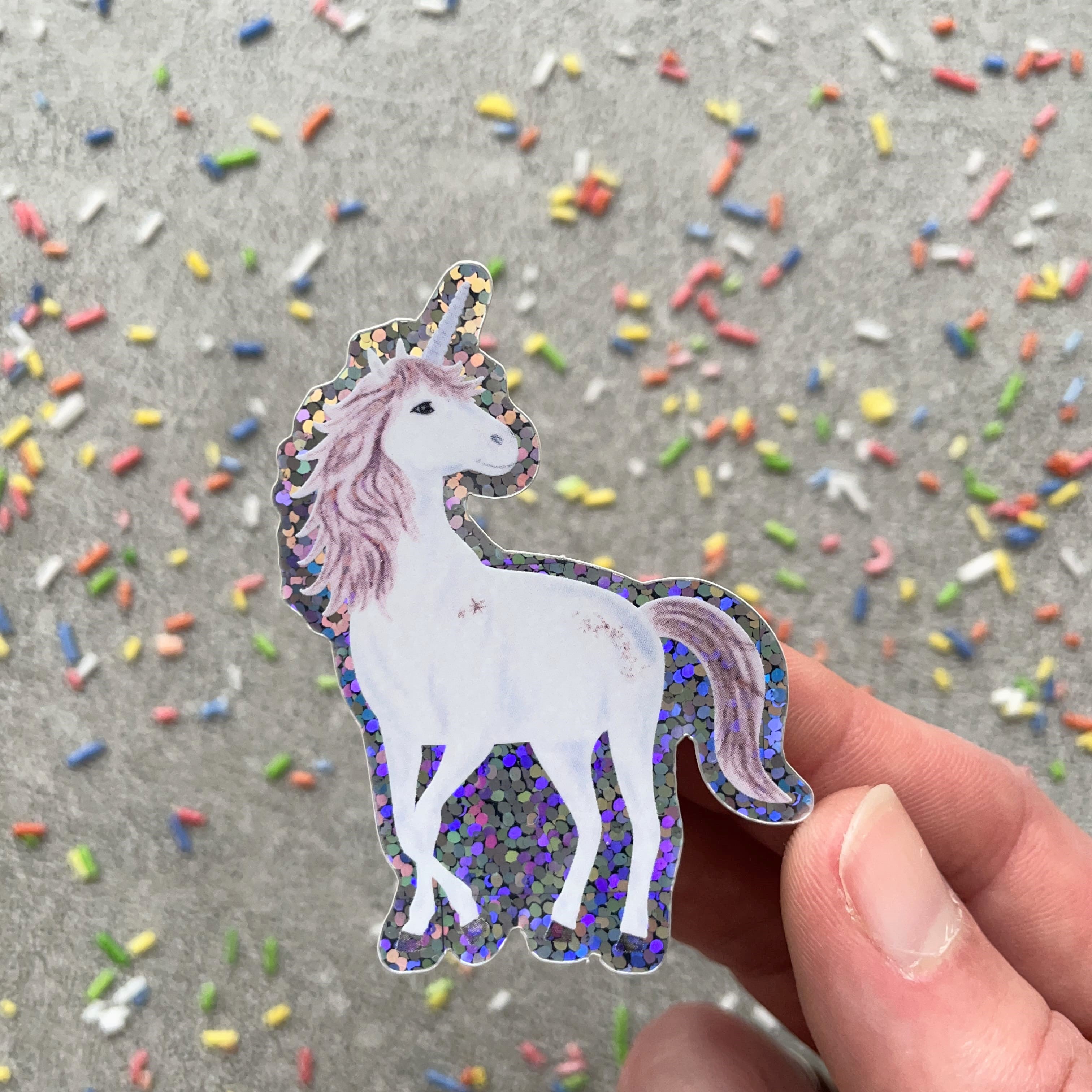 Glitzersticker Einhorn Ella