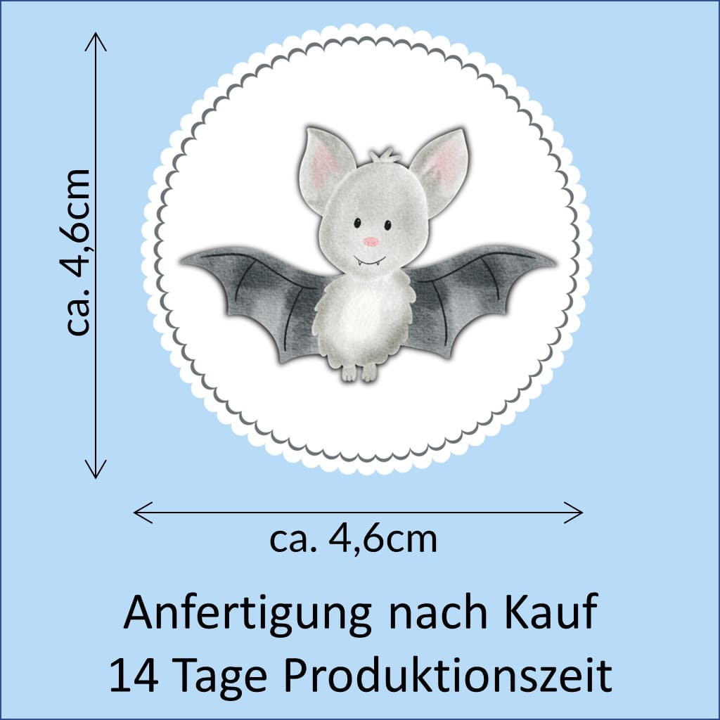 Bügelbild Fledermaus Klassenlogos