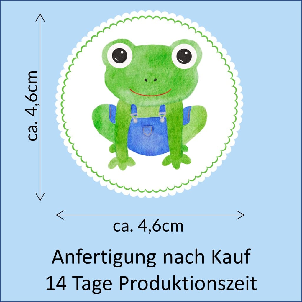 Bügelbild Frosch Klassenlogos