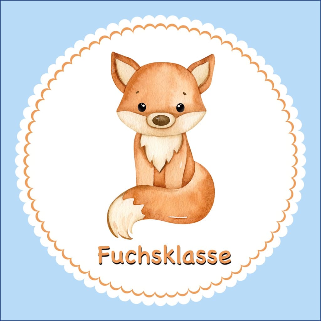 Bügelbild Fuchs Klassenlogos