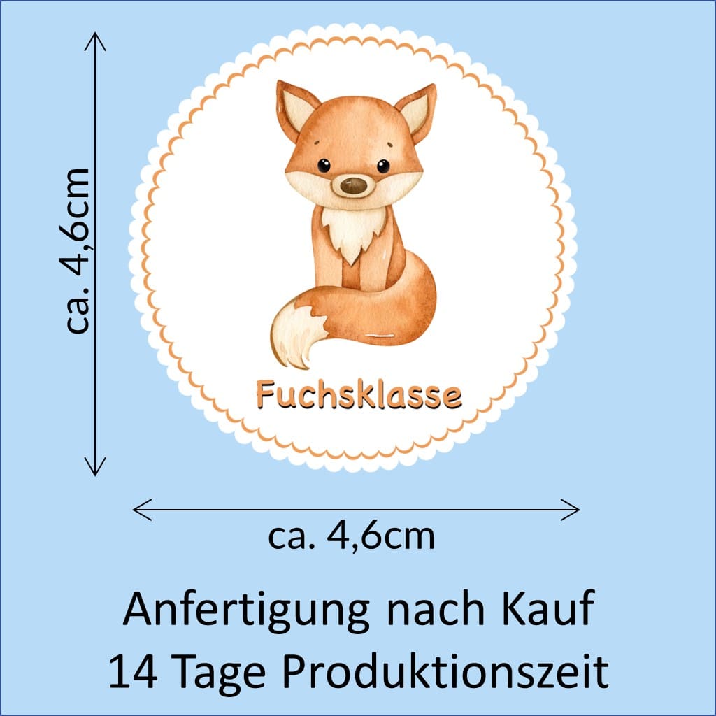 Bügelbild Fuchs Klassenlogos