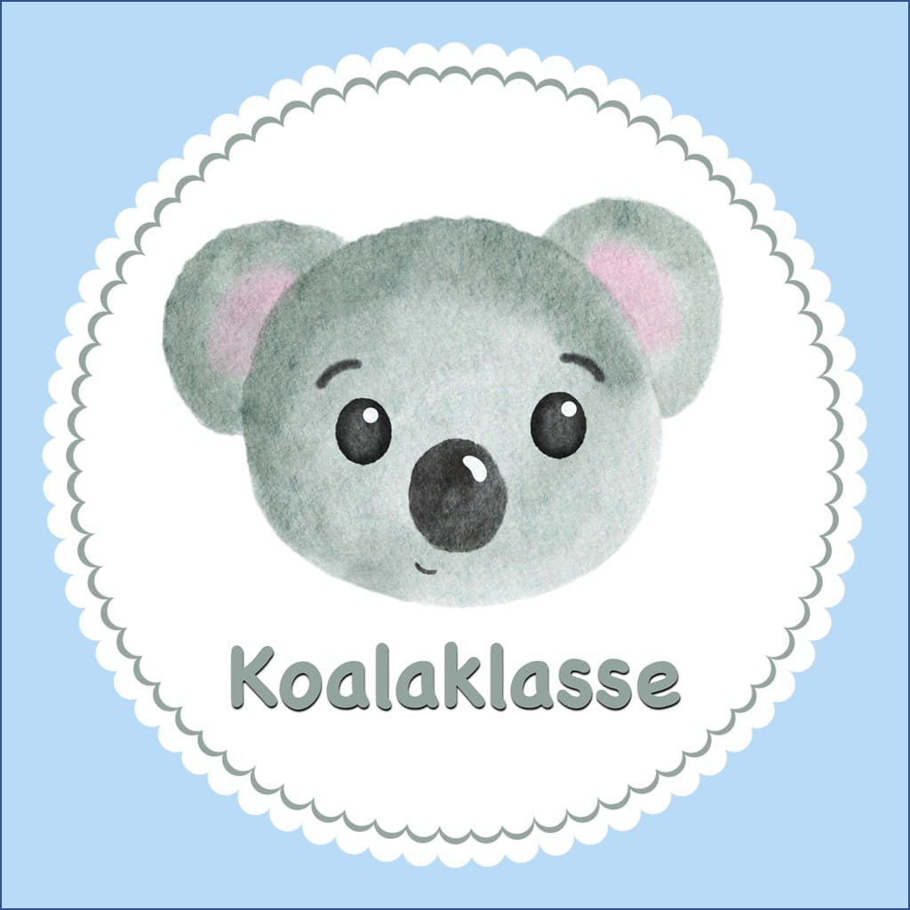 Bügelbild Koala Klassenlogos