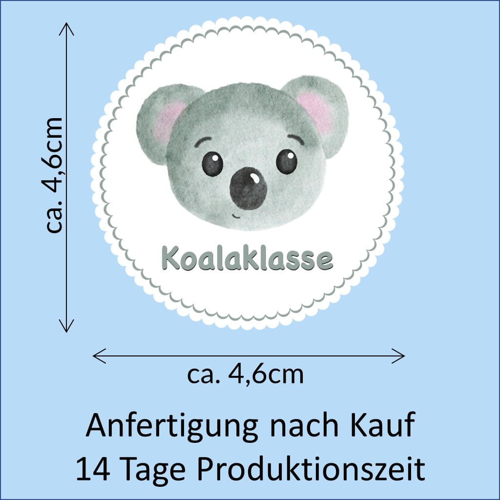 Bügelbild Koala Klassenlogos