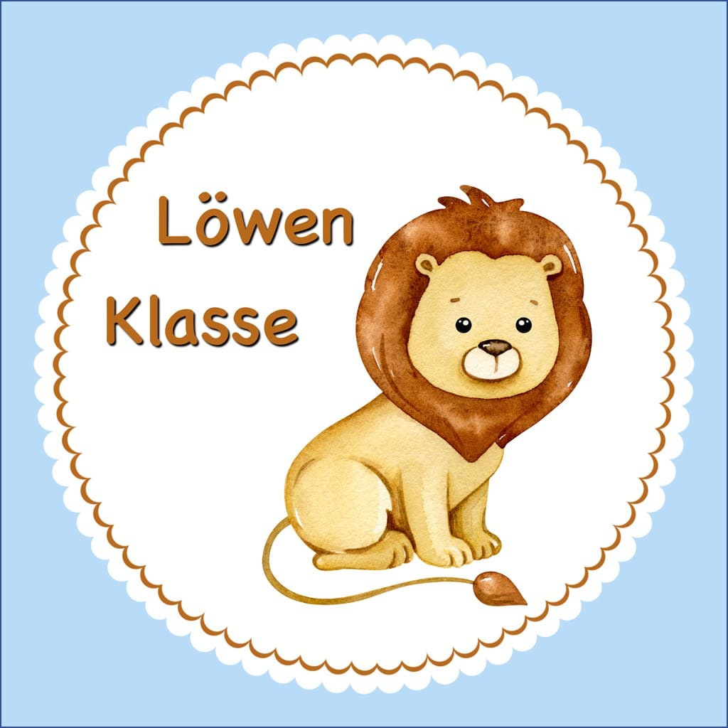 Bügelbild Löwe Klassenlogos