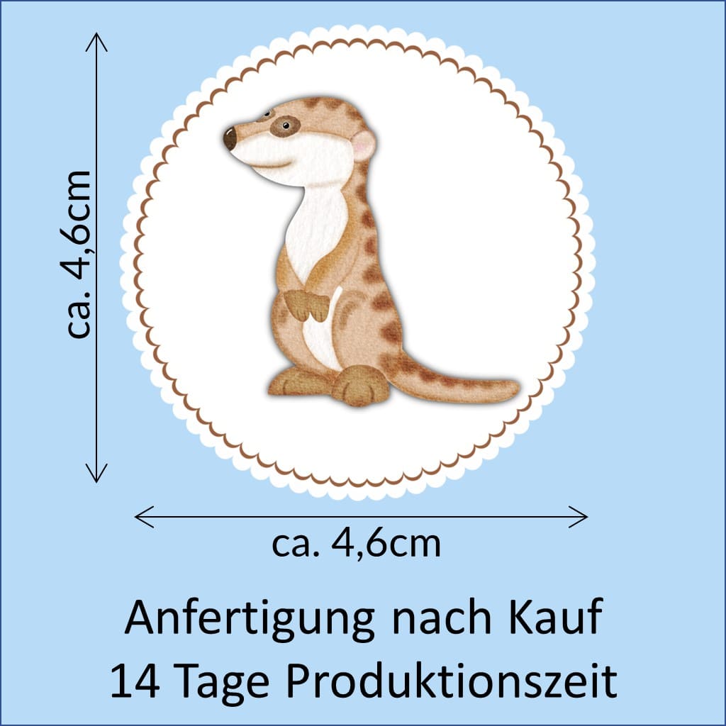 Bügelbild Erdmännchen Klassenlogos