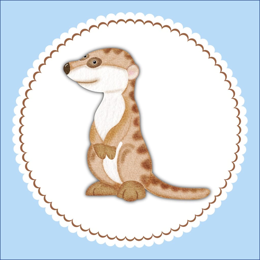 Bügelbild Erdmännchen Klassenlogos