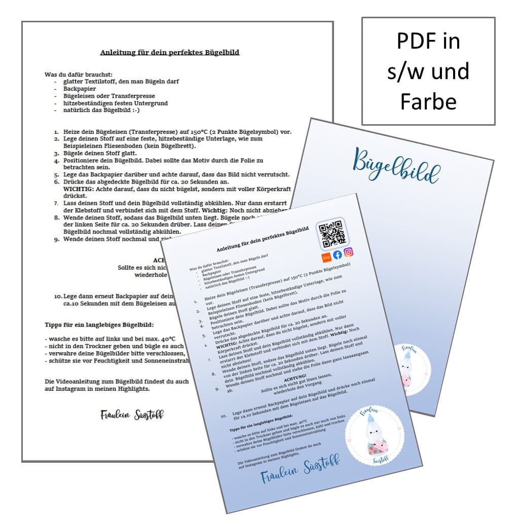 kostenlose Anleitung für Bügelbilder zum Download