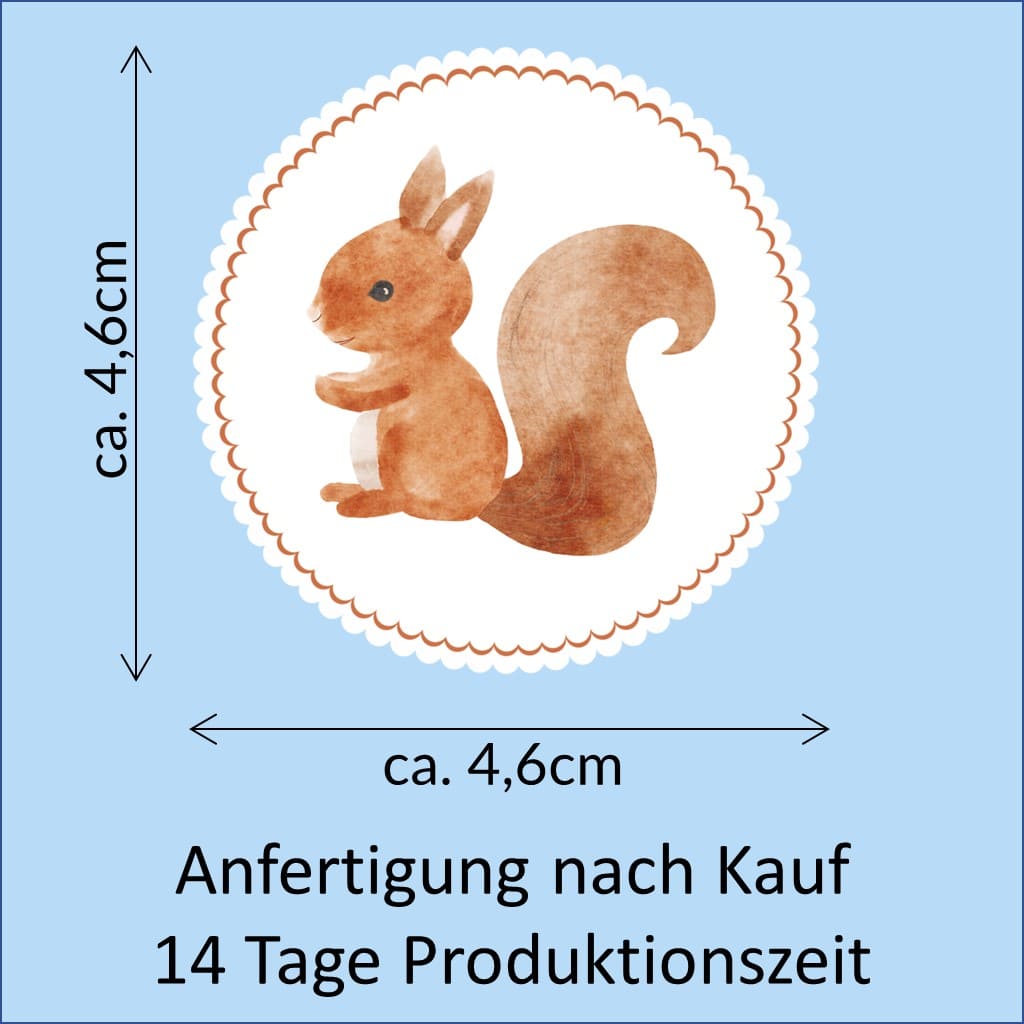 Bügelbild Eichhörnchen Klassenlogos