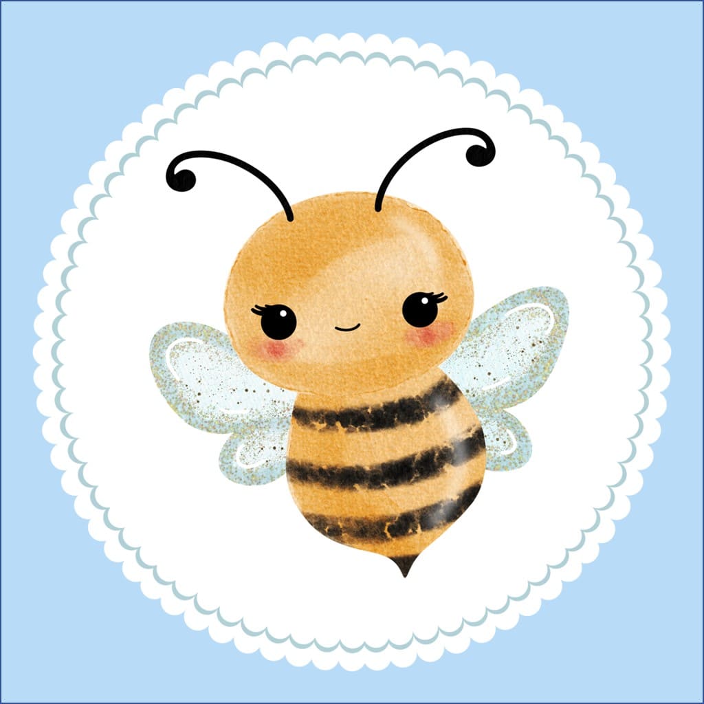 Bügelbild Biene Klassenlogos