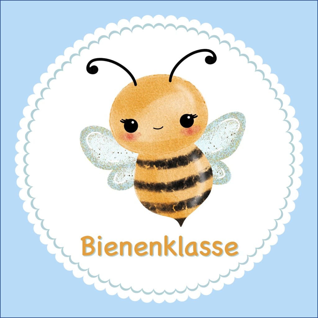 Bügelbild Biene Klassenlogos