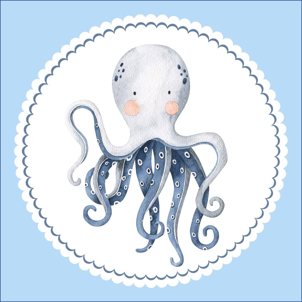 Bügelbild Oktopus / Krake Klassenlogos