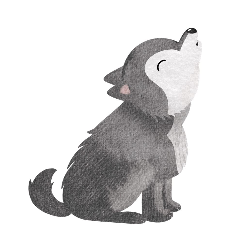 Bügelbild Wolf