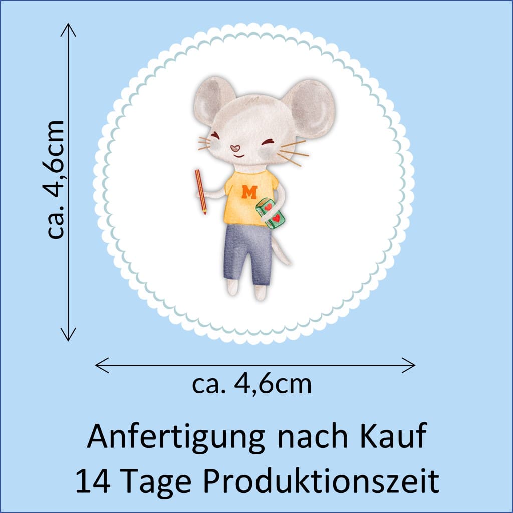 Bügelbild Maus Klassenlogos