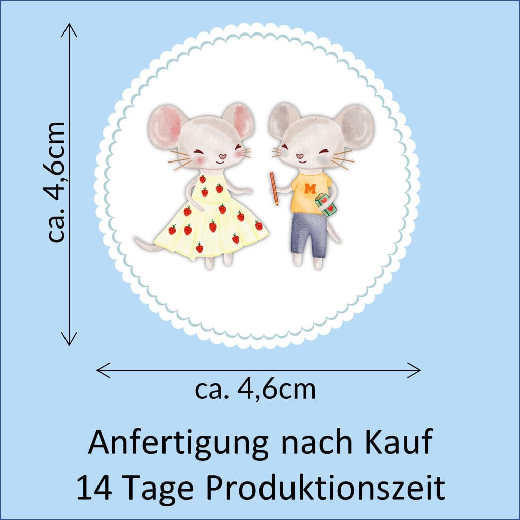 Bügelbild Maus Klassenlogos