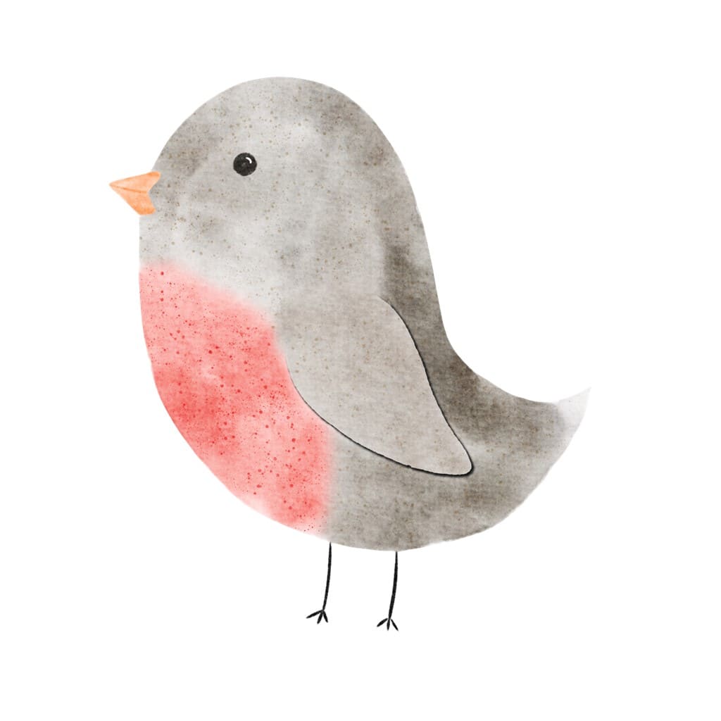 Bügelbild Rotkehlchen