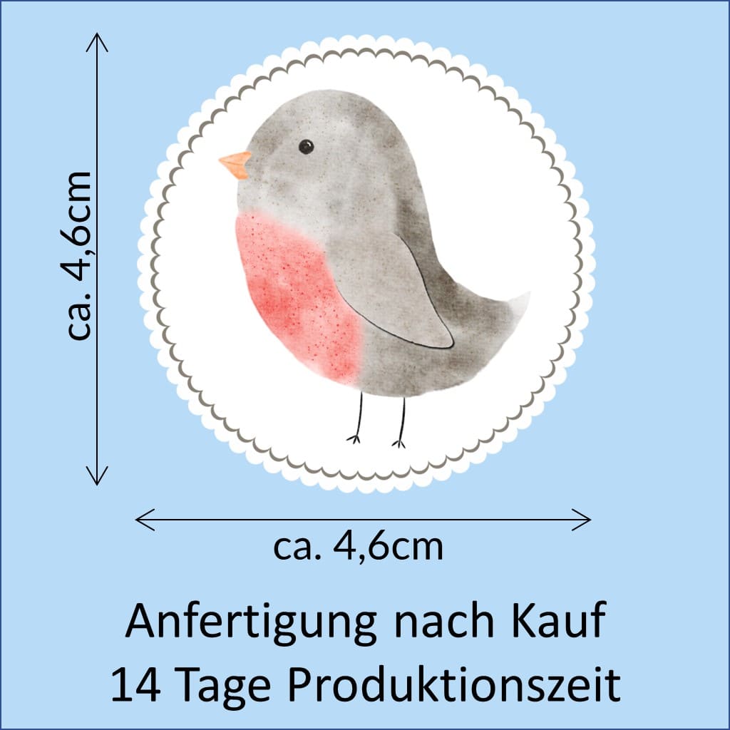 Bügelbild Rotkehlchen Klassenlogos