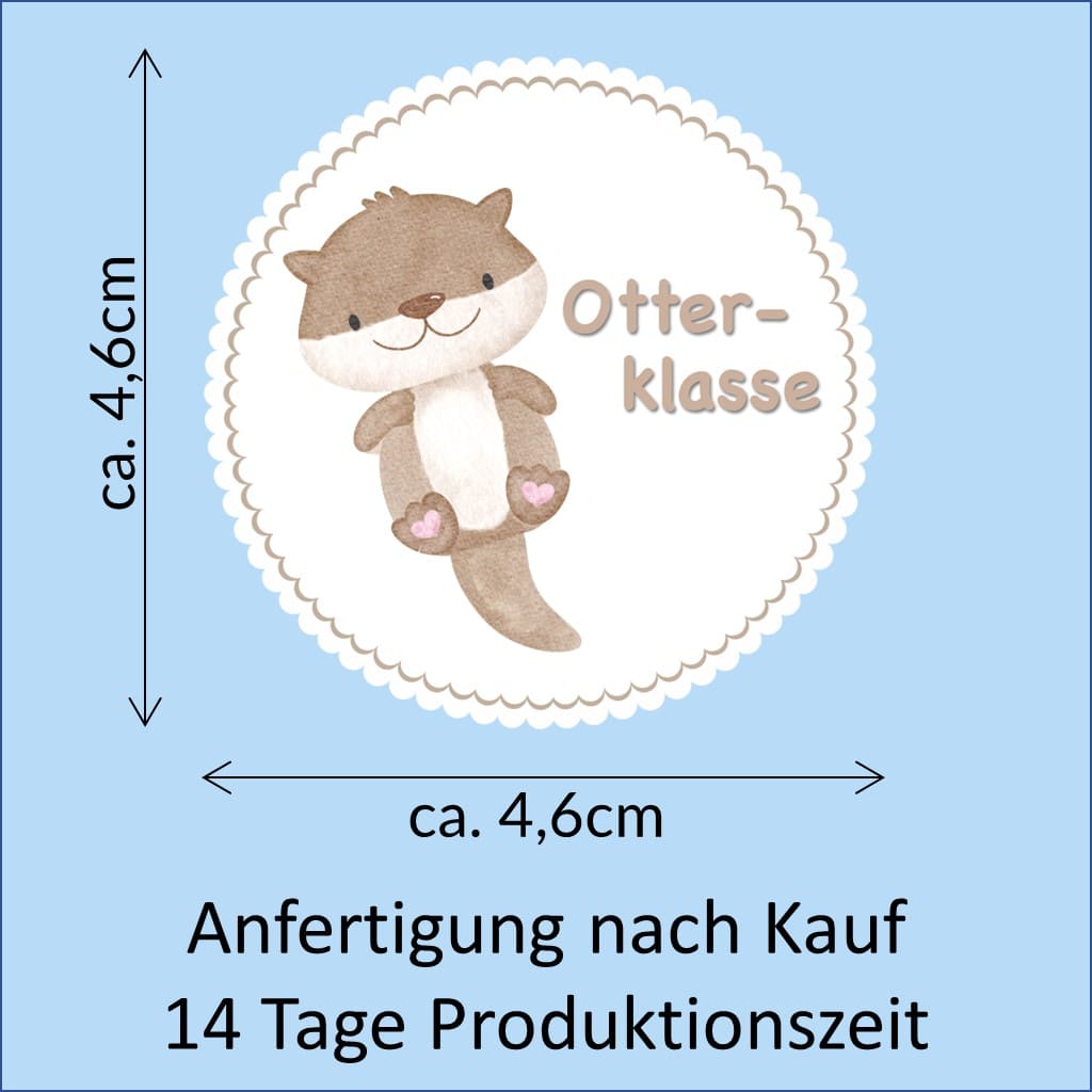 Bügelbild Otter Klassenlogos