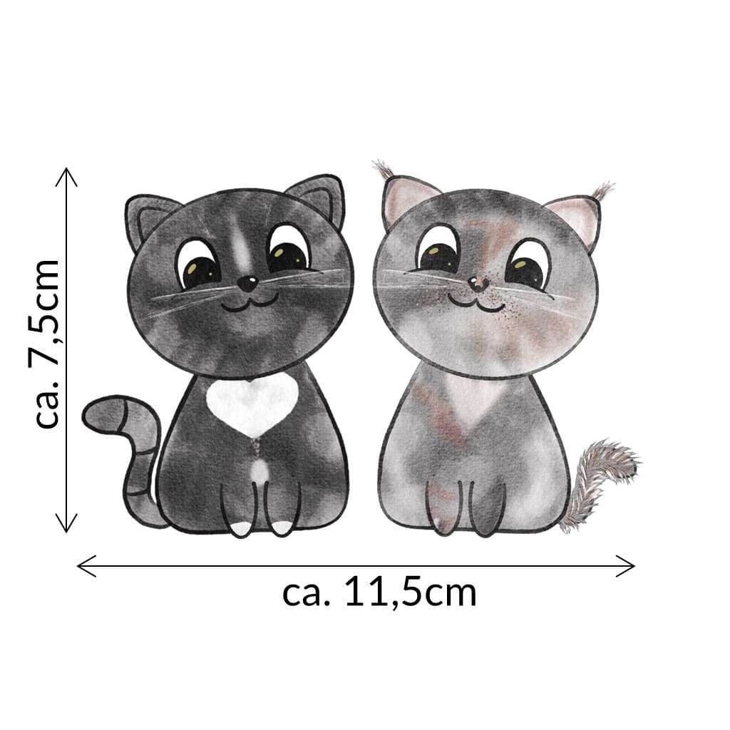 Bügelbild 2 Katzen