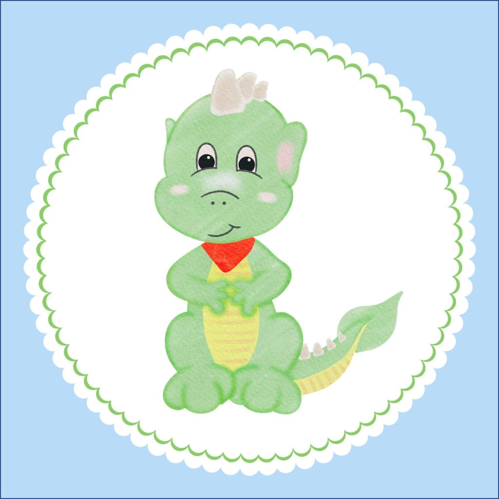 Bügelbild Drache Klassenlogos