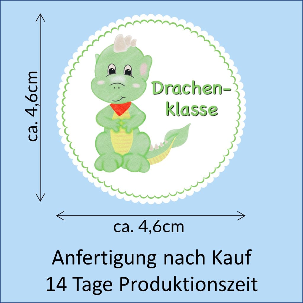 Bügelbild Drache Klassenlogos