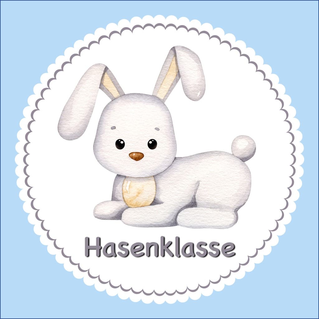 Bügelbild Hase Klassenlogos