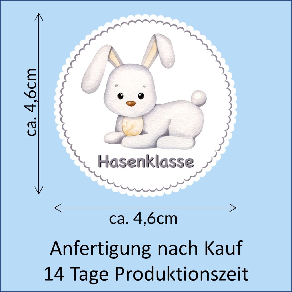 Bügelbild Hase Klassenlogos