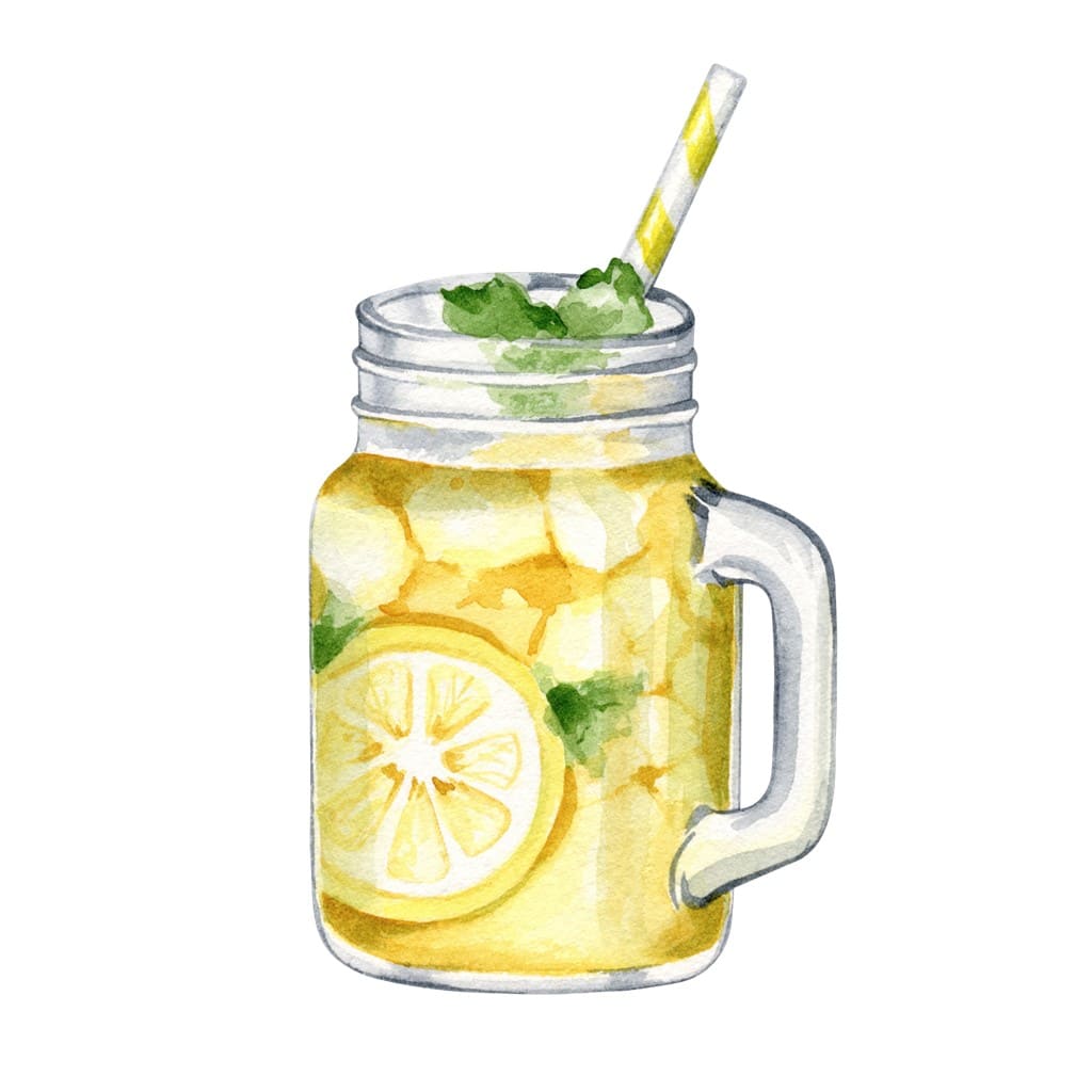 Bügelbild Zitronenlimonade