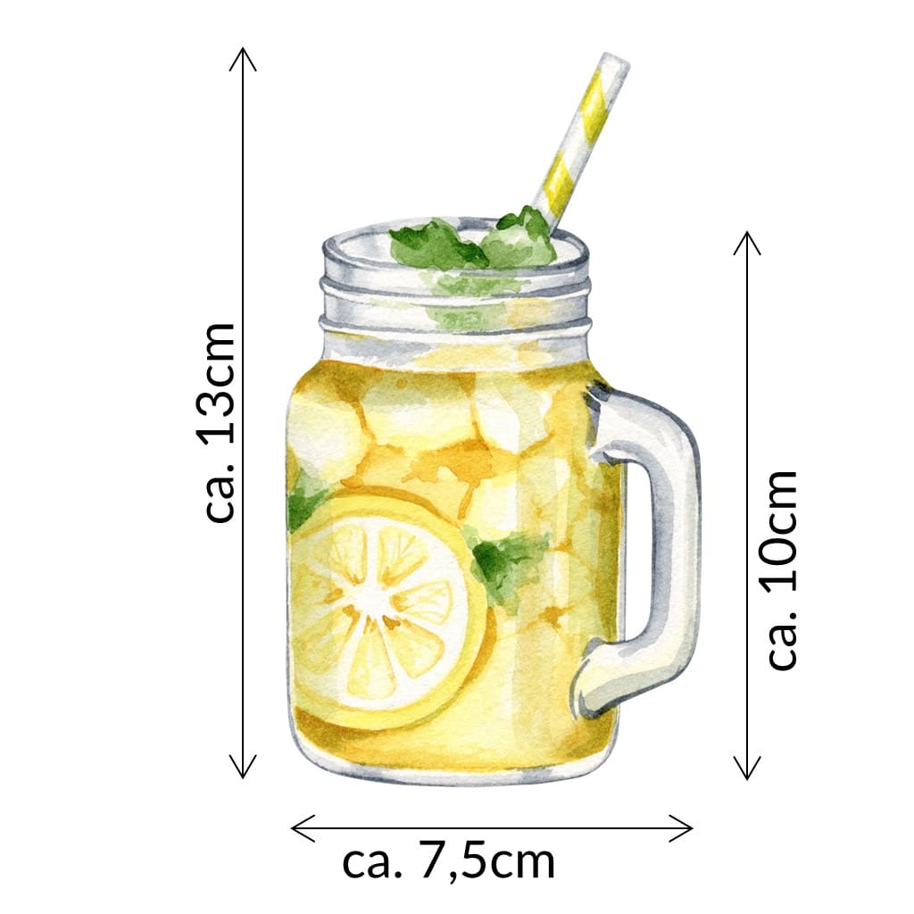 Bügelbild Zitronenlimonade