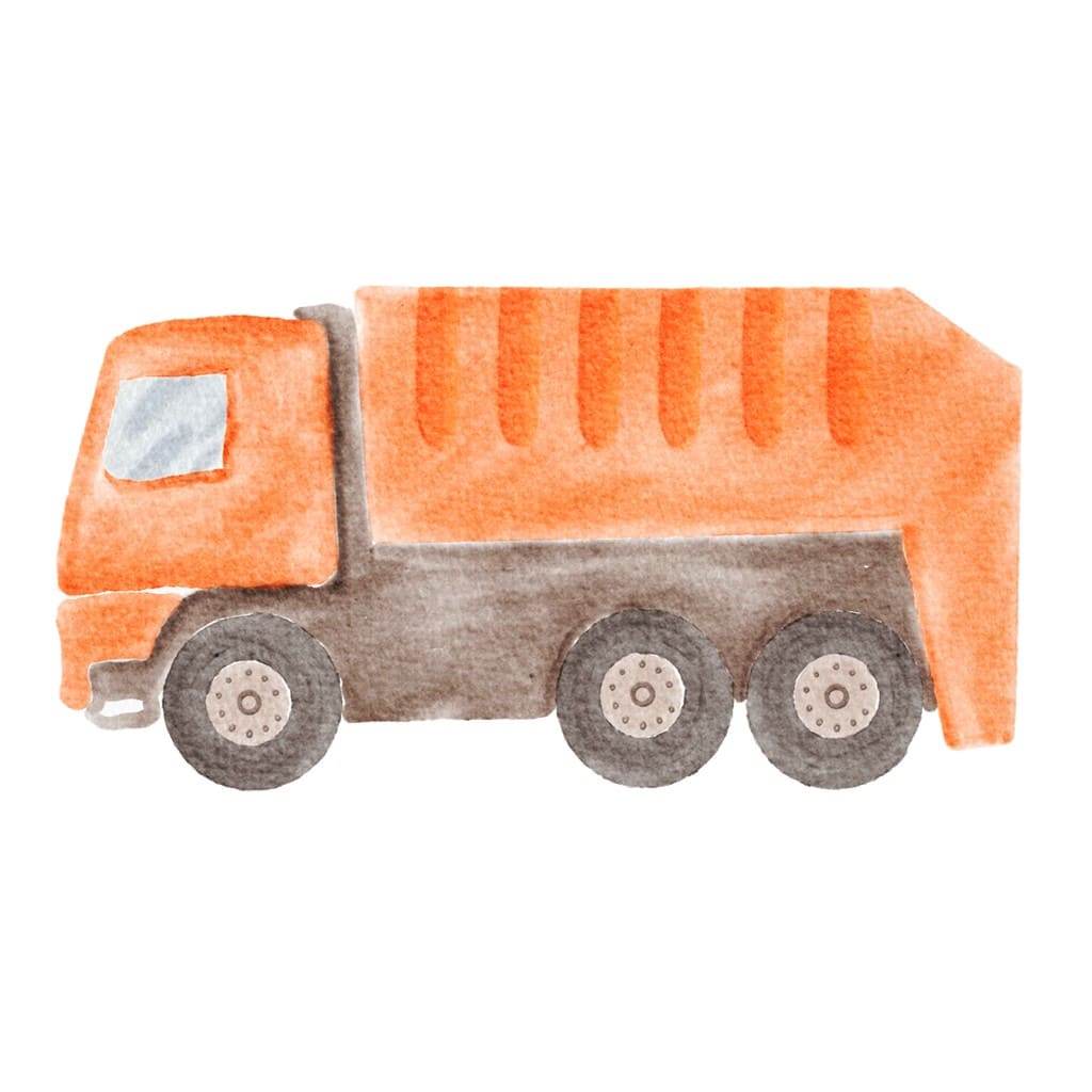 Bügelbild Müllwagen